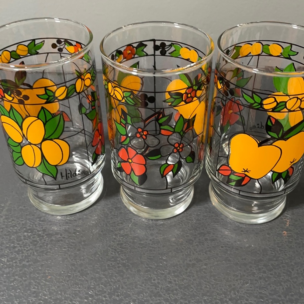 Vintage 70’s Hildi Anchor Hocking water glasses